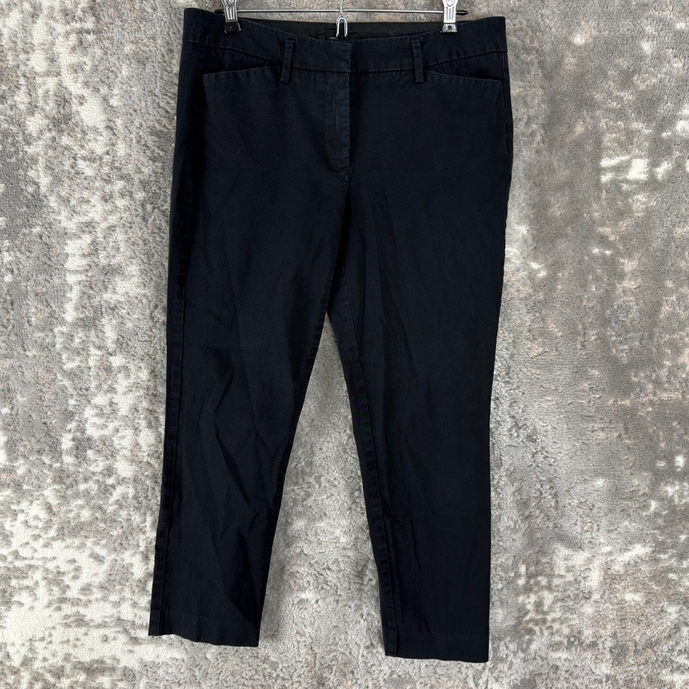 Worthington Size 6 Ankle Minimalist Casual Tapered Pants‎ Black Button Zip
